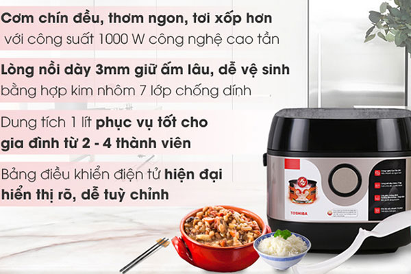 Nồi cơm cao tần Toshiba RC-10IX1PV 1 lít