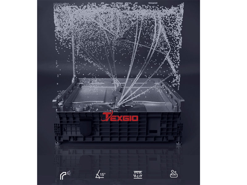 Máy rửa bát Texgio 11 bộ TGWF68GB (7 chương trình rửa, mặt kính)