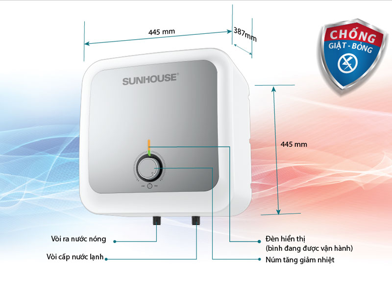 Bình nước nóng 28L Sunhouse SHA9216C
