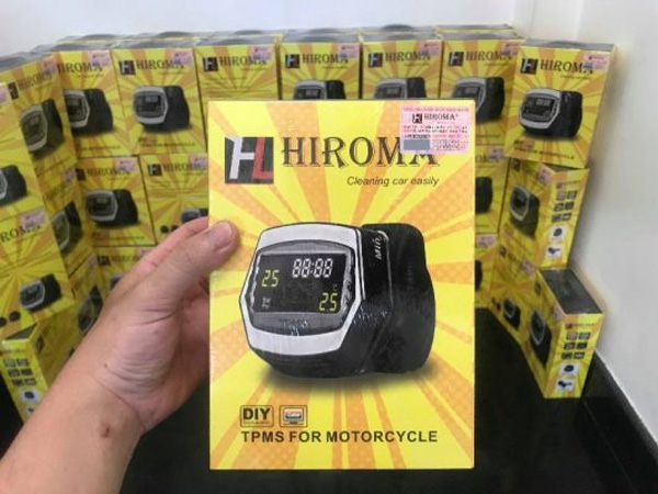 Thiết bị báo áp suất lốp xe máy chính hãng Hiroma