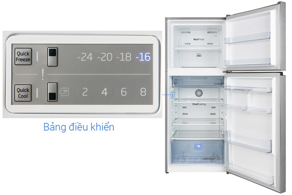 Tủ lạnh 2 cánh Inverter 340 lít Beko RDNT371I50VS