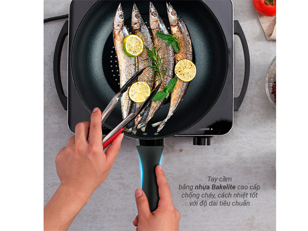 Chảo kim cương đáy từ Nagakawa NAG2451 (24cm)