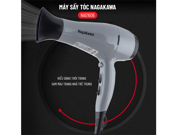 Máy sấy tóc tạo ion âm Nagakawa NAG1606 (2000W)
