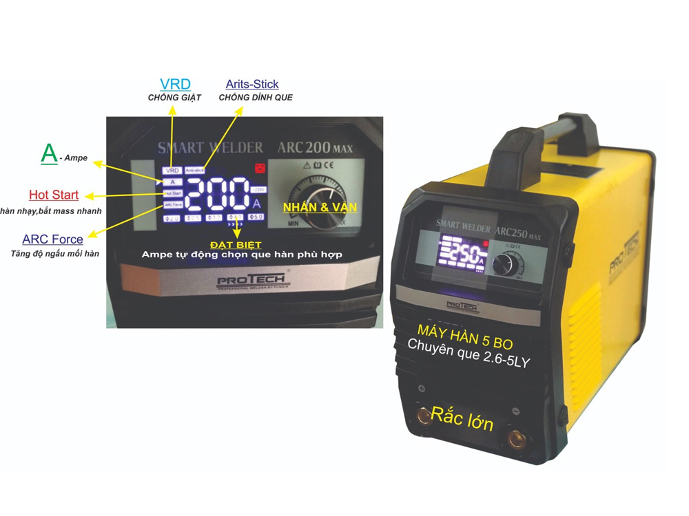Máy hàn hồ quang Protech ARC250Max