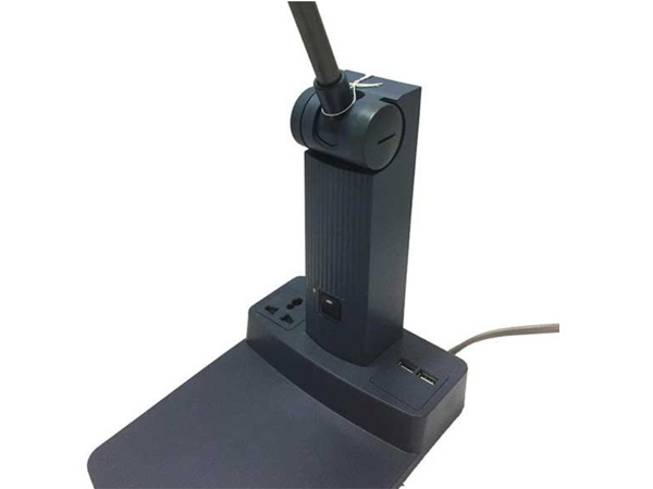 Đèn bàn khớp quay bóng led 7w Lioa 03C (Có 1 ổ cắm đa năng, sạc USB)