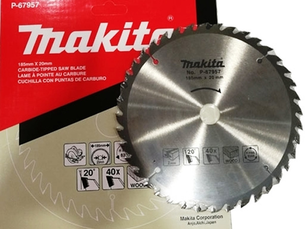 Lưỡi cắt gỗ 40 răng 185mm Makita P-67957