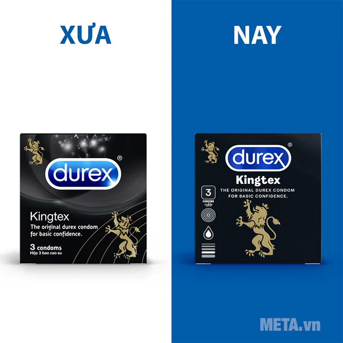 Bao cao su Kingtex Durex hộp 3 cái