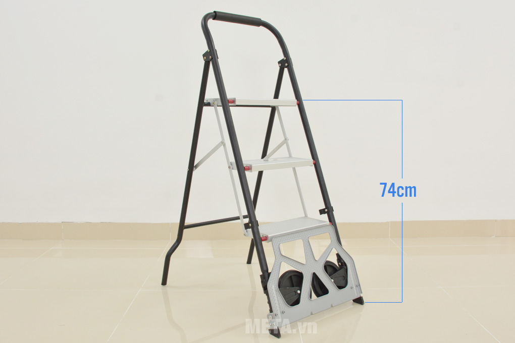 Thang nhôm kết hợp xe đẩy hàng đa năng Kachi MK-183