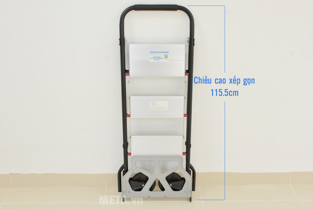 Thang nhôm kết hợp xe đẩy hàng đa năng Kachi MK-183
