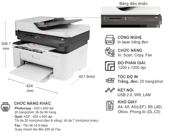 Máy in đa chức năng HP Laser MFP 137FNW (4ZB84A)