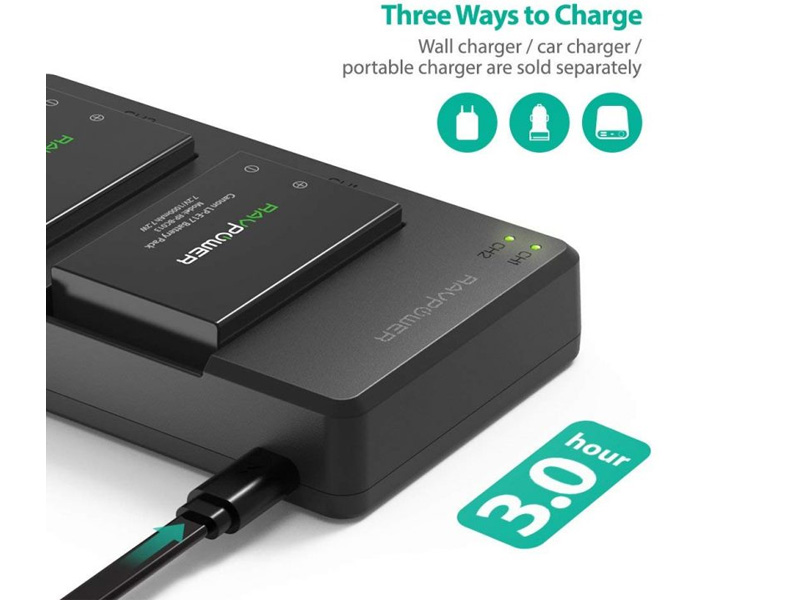 Bộ pin sạc Ravpower RP-BC013 cho Canon LP-E17