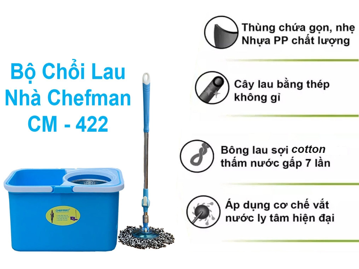 Chổi lau nhà Chefman CM-422V