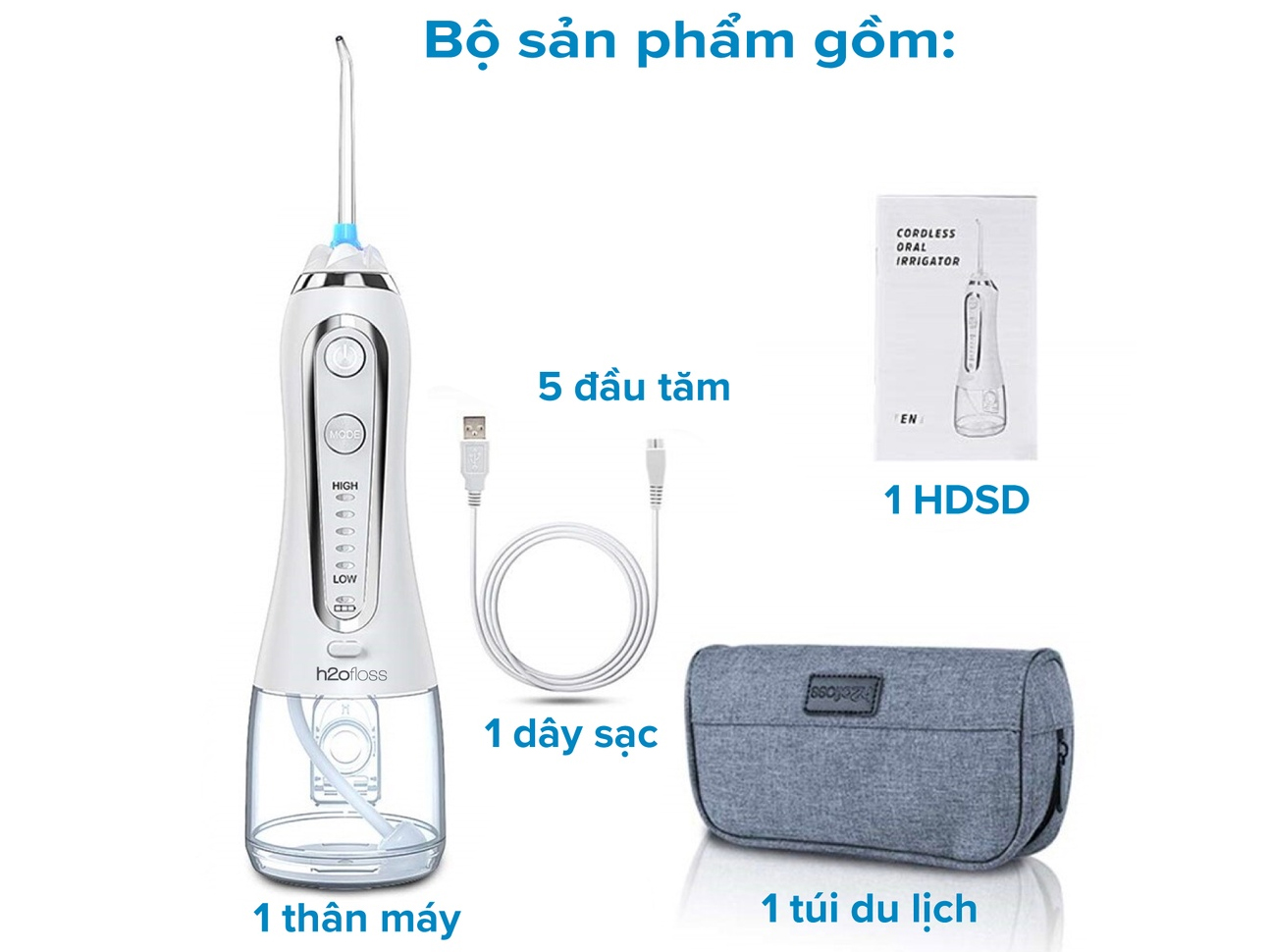 Phụ kiện của máy tăm nước H2OFloss HF6P