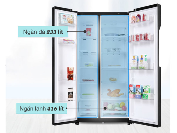 Tủ lạnh side by side LG Inverter GR-B257JDS 649 lít