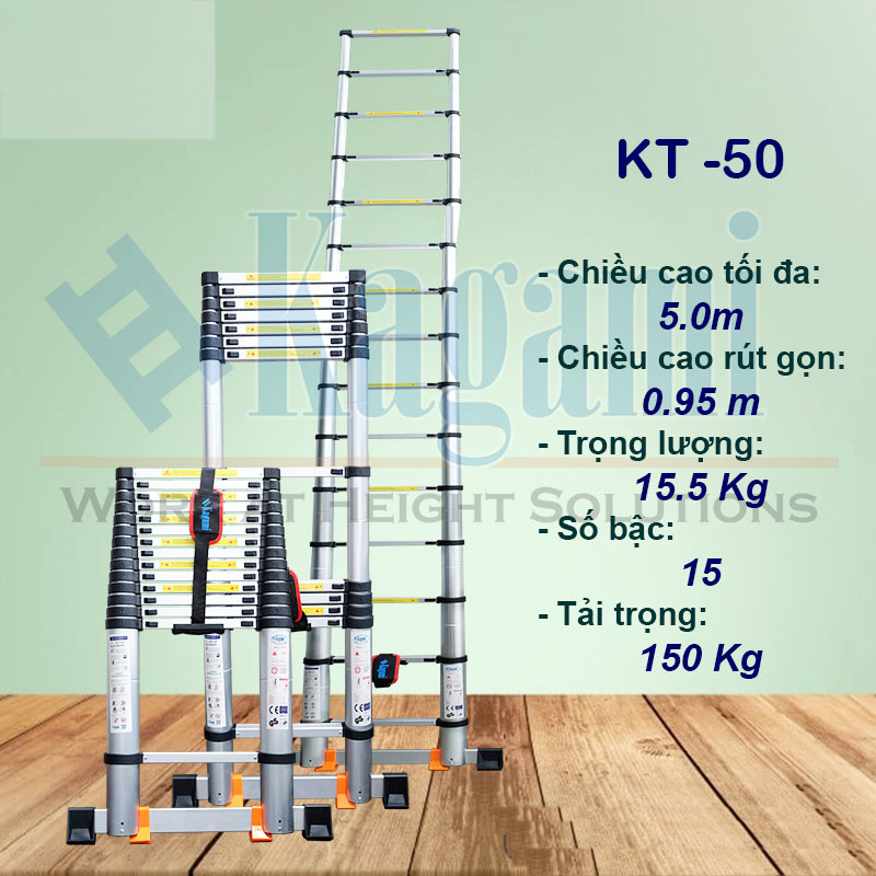 Thang nhôm rút đơn Kagami KT-50