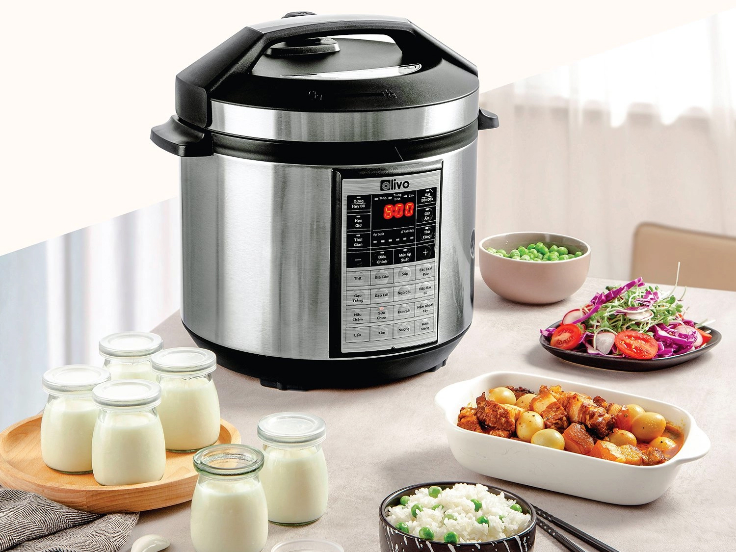 Nồi áp suất điện Olivo PC60 - 6 lít