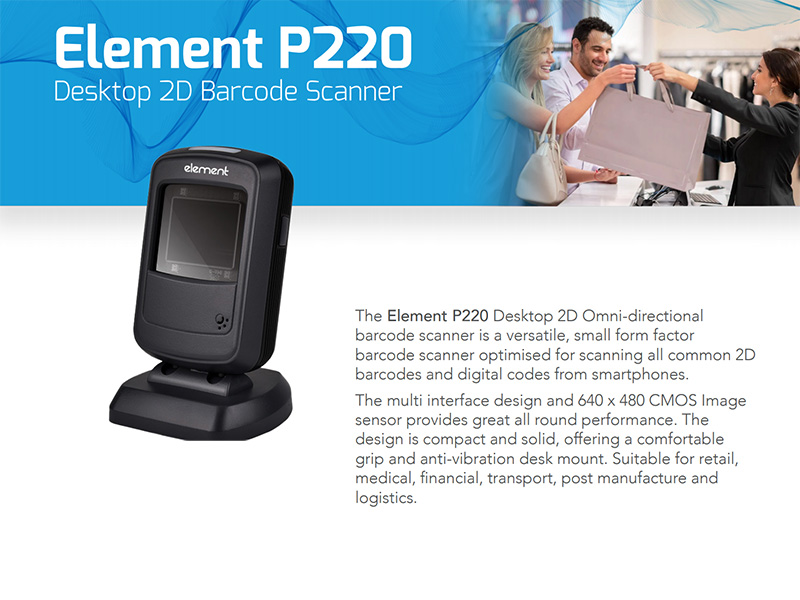 Máy quét mã vạch đa tia Element P220