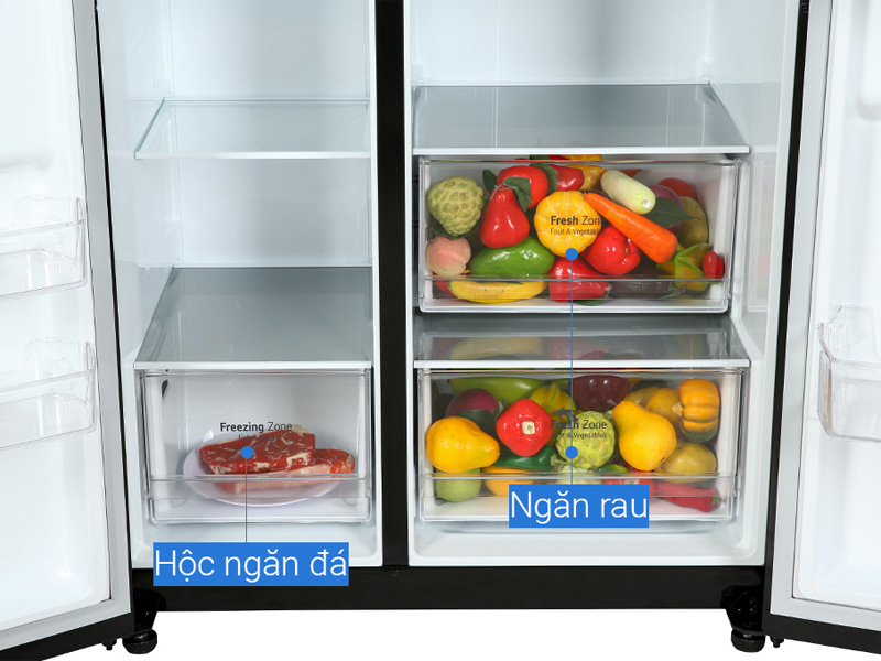 Tủ lạnh side by side LG Inverter 649 Lít GR-B257WB