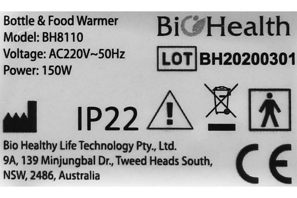 Máy hâm sữa Biohealth BH8110