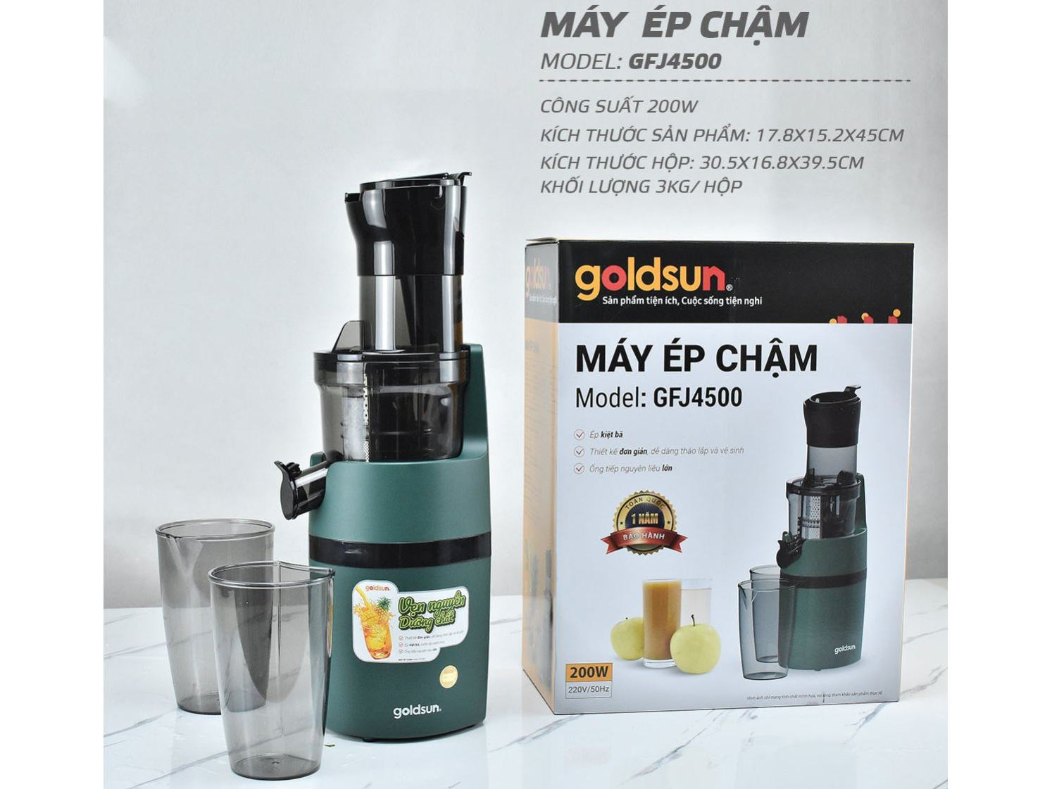 Máy ép chậm trái cây Goldsun GFJ4500