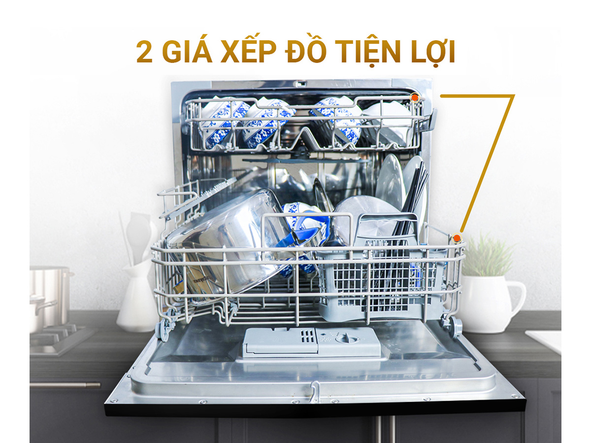 Máy rửa bát 8 bộ cao cấp Nagakawa NAG NK8D01M