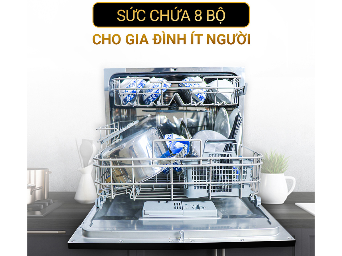 Máy rửa bát 8 bộ cao cấp Nagakawa NAG NK8D01M