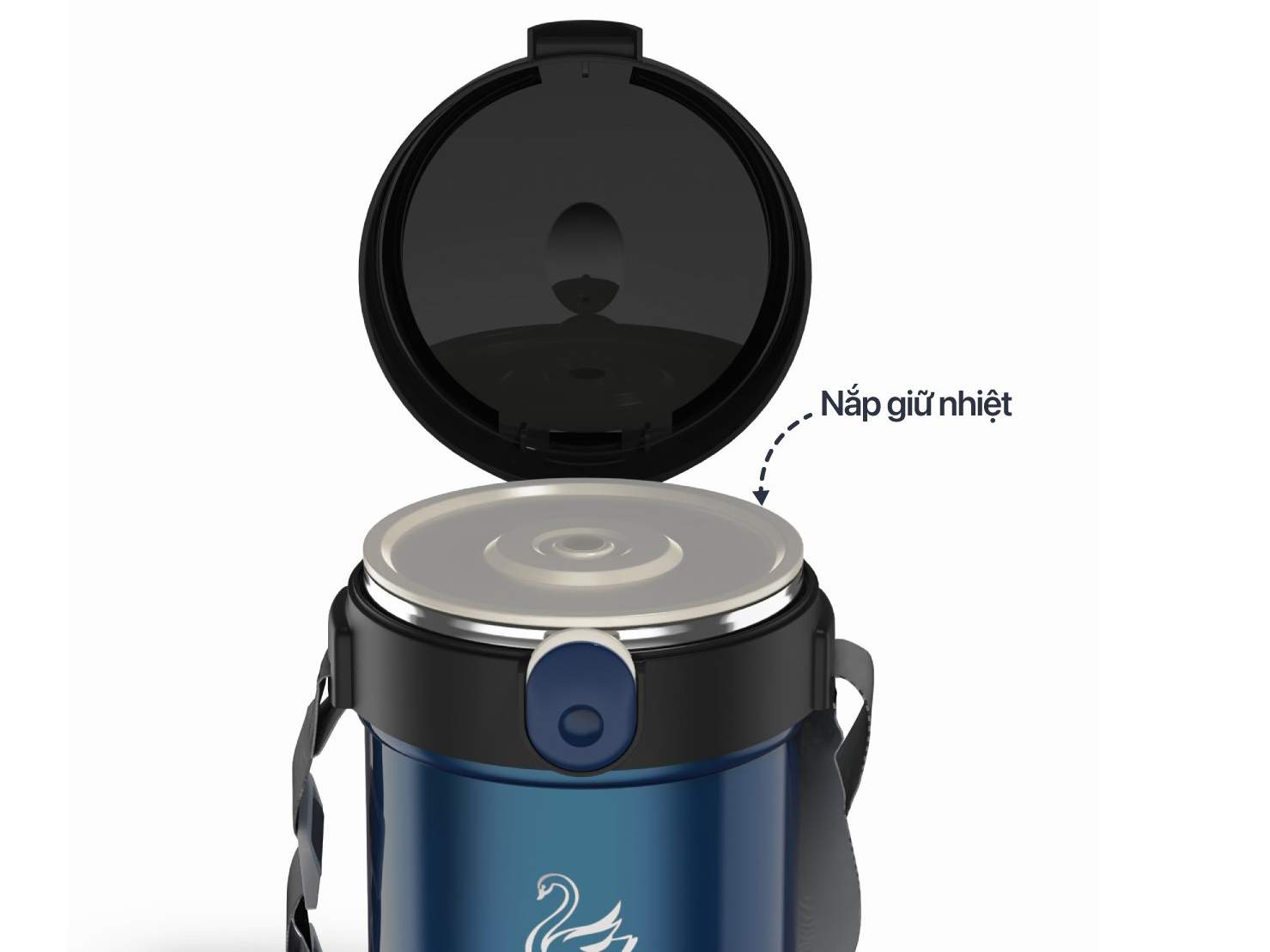 Hộp cơm giữ nhiệt 2GOOD Lunch Box HC01 (2 lít) - Kèm muỗng và đũa inox 304