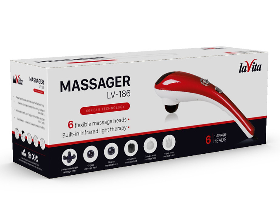 Máy massage cầm tay 6 trong 1 Lavita LV-186