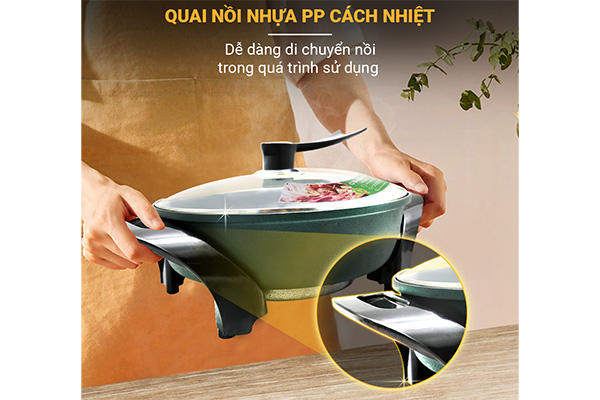 Nồi lẩu điện nhôm nguyên khối Nagakawa NAG1905 (5 lít)
