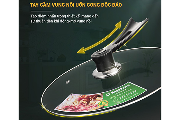 Nồi lẩu điện nhôm nguyên khối Nagakawa NAG1905 (5 lít)