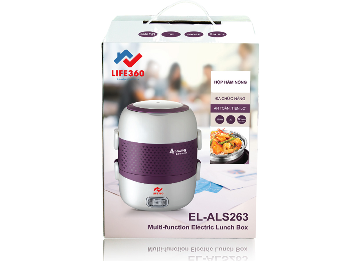 Hộp cơm hâm nóng Life360 EL-ALS263