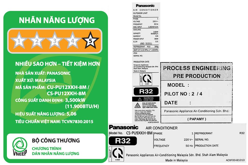 Máy lạnh Panasonic Inverter 1.5HP CU/CS-PU12XKH-8M