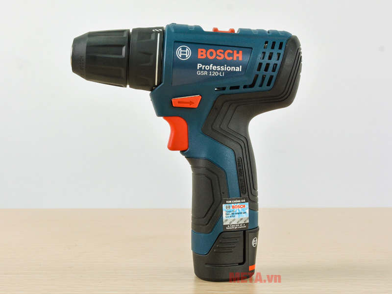 Máy khoan vặn vít dùng pin 12V Bosch GSR 120-LI GEN II (06019G80K5, 1 pin, 1 sạc)