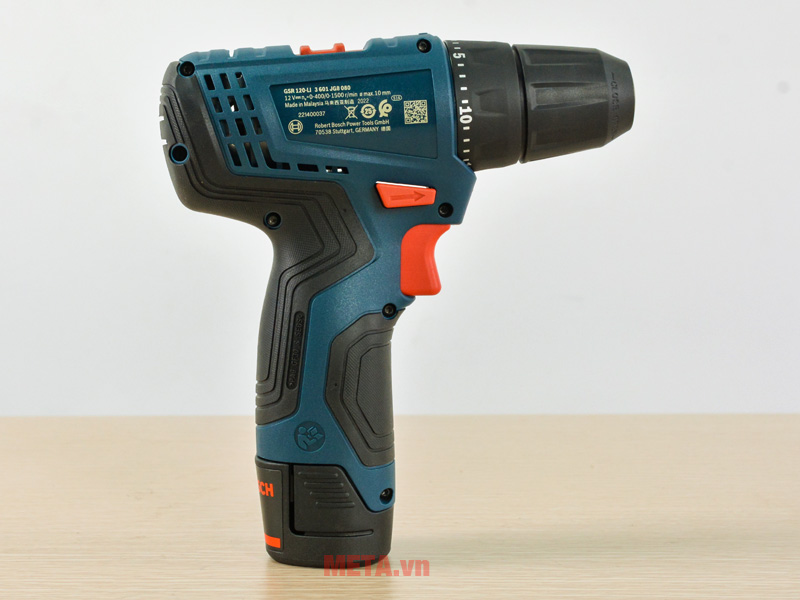 Máy khoan vặn vít dùng pin 12V Bosch GSR 120-LI GEN II (06019G80K5, 1 pin, 1 sạc)