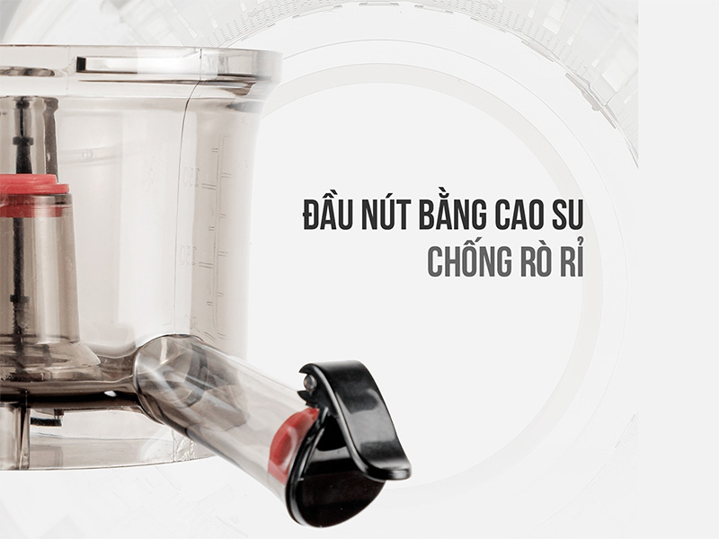 Máy ép chậm JEE-1855OL có đầu nút cao su chống rò rỉ