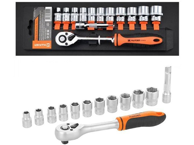 Bộ khẩu tay vặn 13 chi tiết Harden 510015