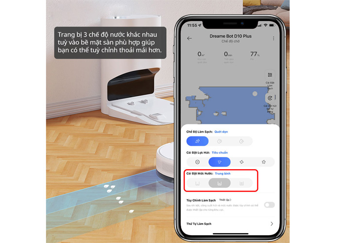 Robot hút bụi lau nhà Xiaomi Dreame D10 Plus