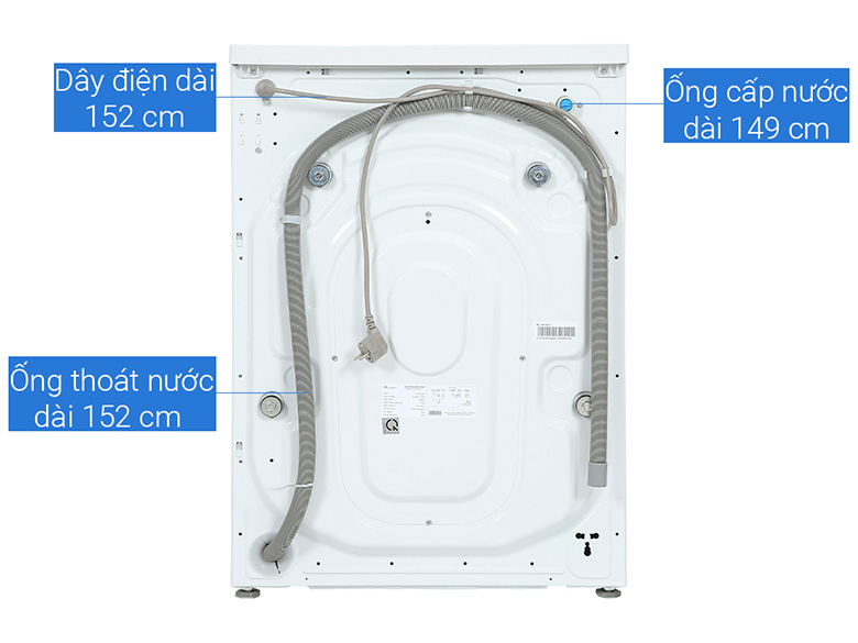 Máy giặt cửa ngang Casper Inverter 9.5Kg WF-95I140BWC