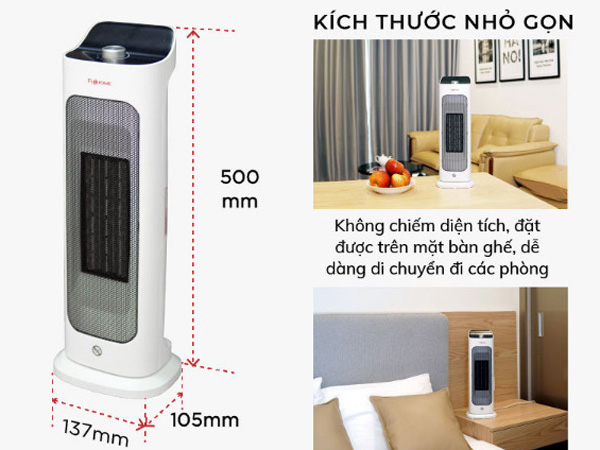 Quạt sưởi gốm để bàn FujiHome FH1000