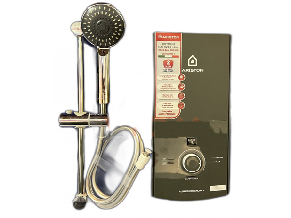 Máy nước nóng trực tiếp Ariston Aures Premium + 4.5P - Có bơm