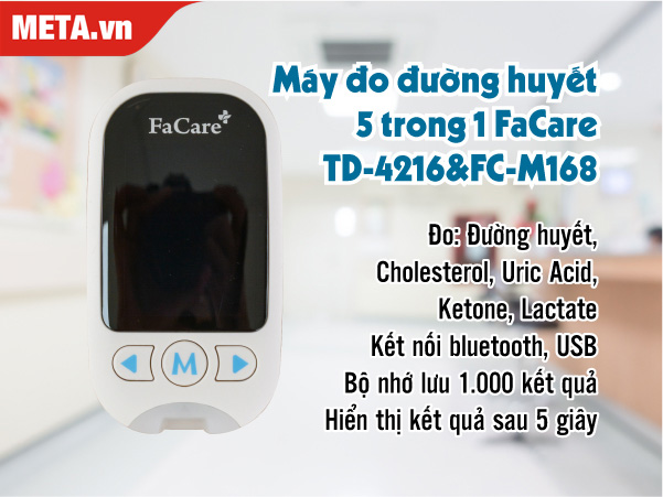 Máy đo đường huyết 5 trong 1 FaCare TD-4216&FC-M168