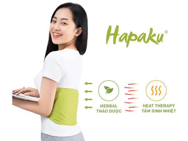 Túi chườm thảo dược lưng bụng Hapaku (làm nóng bằng lò vi sóng)