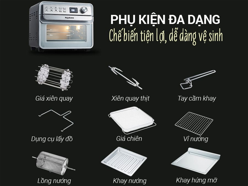 Nồi chiên không dầu cảm ứng Nagakawa NAG3309 (24 lít)