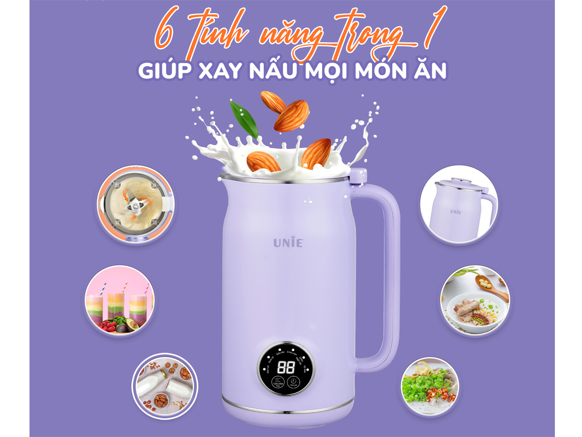 Máy làm sữa hạt UNIE UMB06