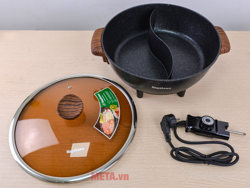 Lẩu điện 2 ngăn đa năng Nagakawa NAG1906 (6 lít)
