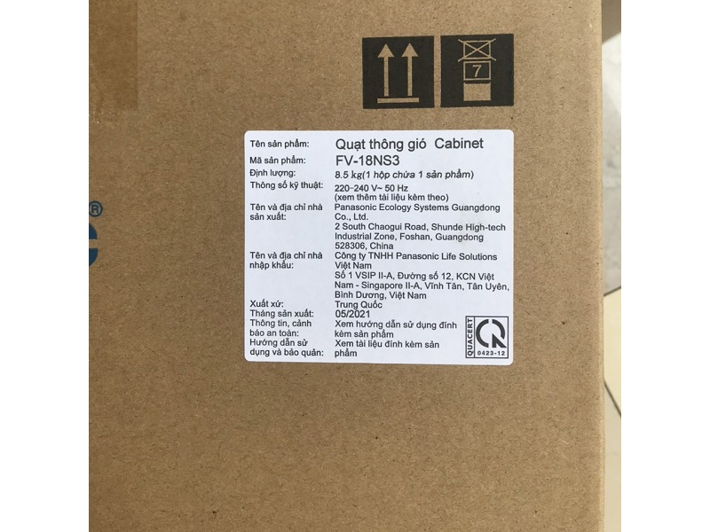 Quạt hút Cabinet Panasonic FV-25NS3