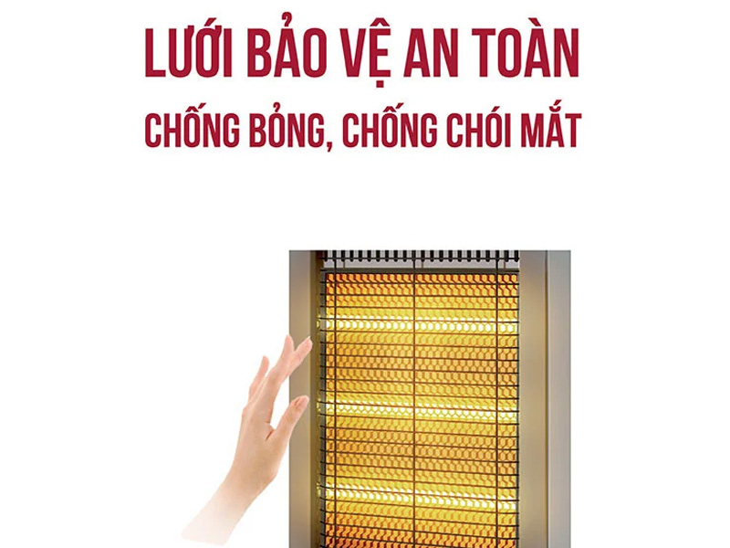 Máy sưởi điện 3 bóng Halogen Roler RH-2112