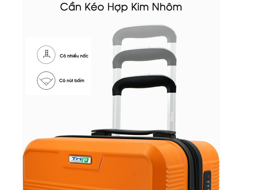 Bộ 2 vali nhựa kéo du lịch TRIP P808 (size 20 inch, 22 inch)