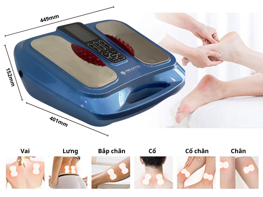 Máy massage châm cứu chân và toàn thân bằng xung điện Nevato NVE1310