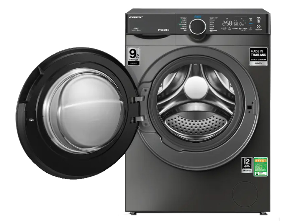 Máy giặt lồng ngang Coex Inverter 9.5kg FW-90CW1408IGB